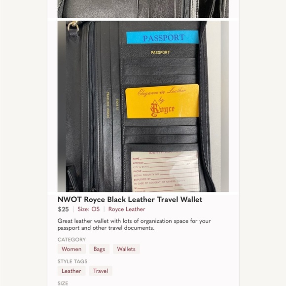 Great either Passport wallet or just lrg wallet - Picture 6 of 6